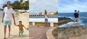 Adam voor het eerst op Curaçao.